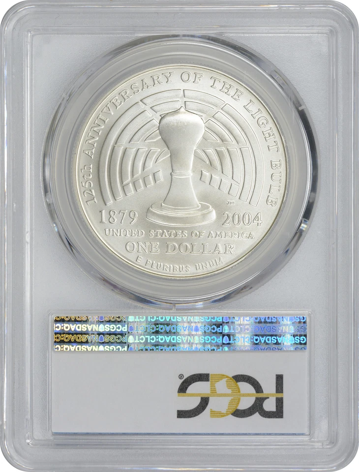2004-P Edison Silver Commemorative Dollar MS70 PCGS - Image 2 of 2