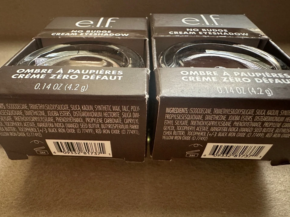 (2) NEW e.l.f. No Budge Cream Eyeshadow Plateau Brown 81737 .14 oz (4.2 g) NIB - Image 3 of 4