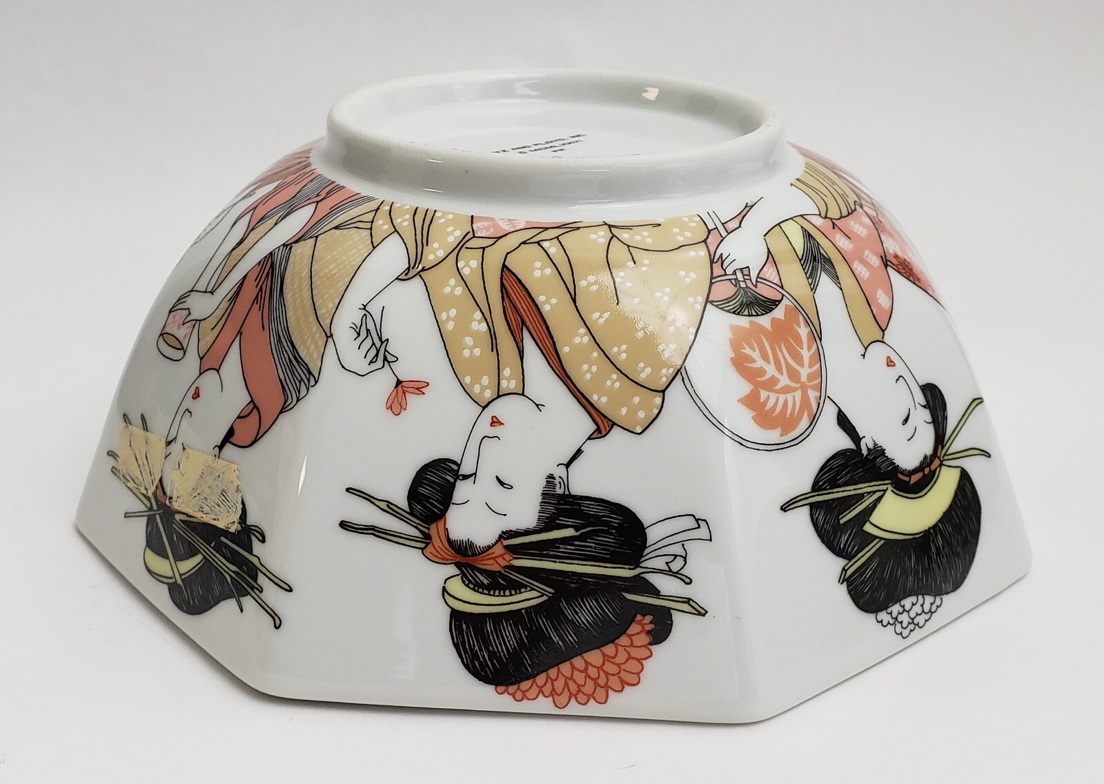 Vintage Fritz and Floyd Geisha Girl Serving Octagonal Vegetable Bowl Large Japan