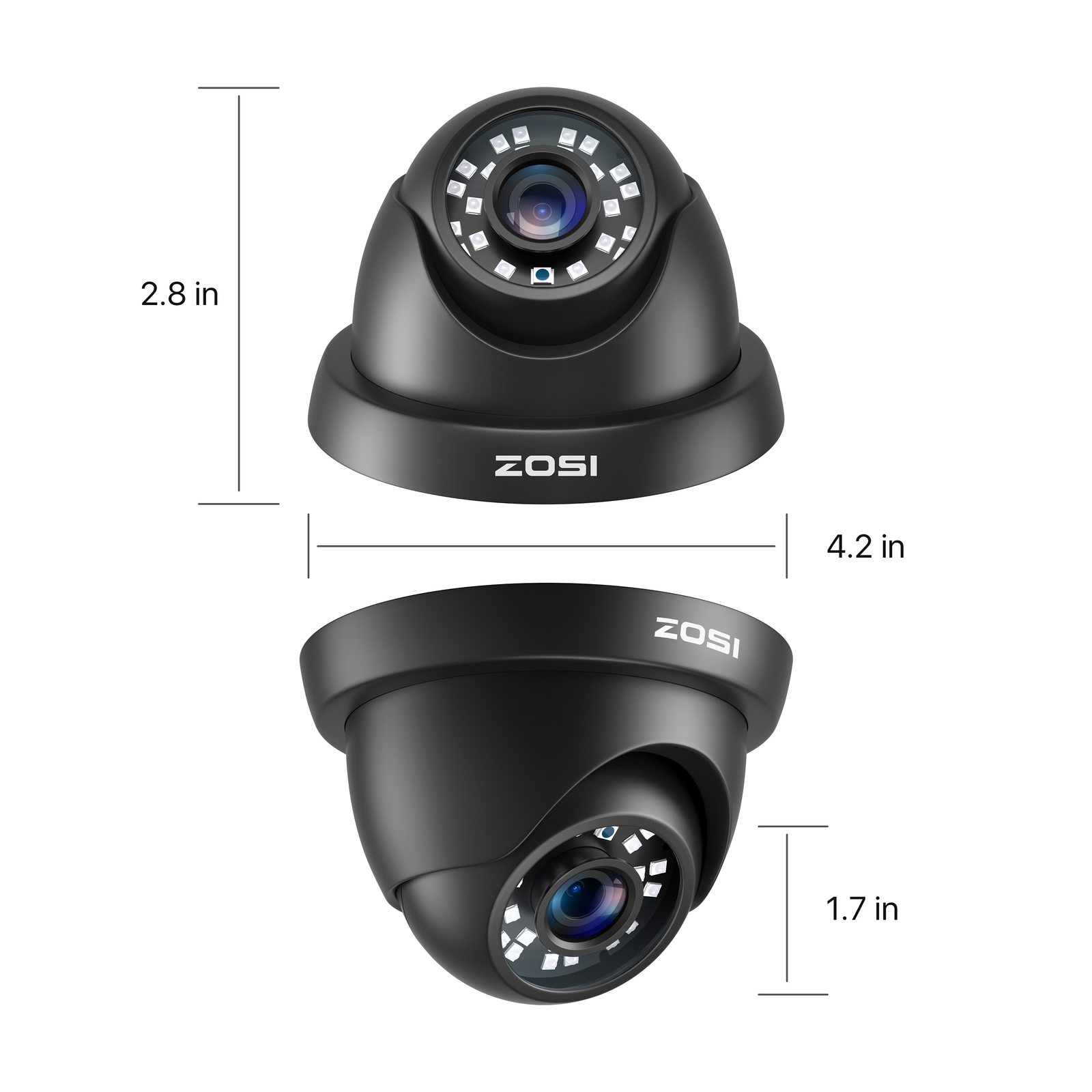 ZOSI 1080P HD H.265 CCTV Überwachungskamera Set 8CH HDMI DVR Außen Dome Kamera