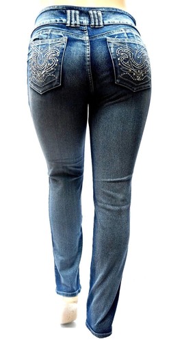 Jack David Wome's Plus Size Stretch premium Blue/Black Denim Skinny Jeans 14-24 - Picture 25 of 71