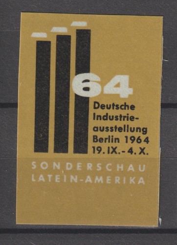Germany Cinderellas Poster Stamp Seal Vignet 1964 Berlin Industrial Exhibition