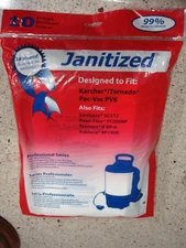 10 - JANITIZED JAN-KAPV6-2 FITS SC412,PAC-VAC PV6,V-BP-6,PF300BP, BP1400,TORNADO