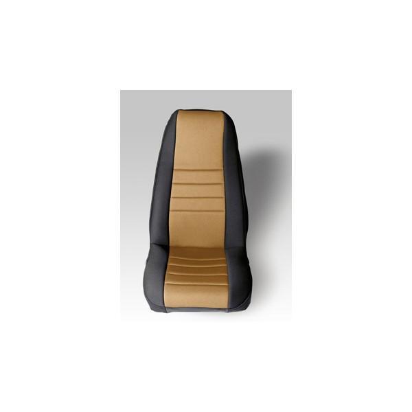 Housse de siège en néoprène beige pour Jeep Wrangler YJ et CJ