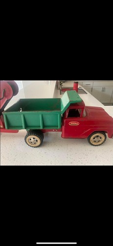 1962 Tonka Hydraulic Dump Truck Red/Green W/Sandloader - Picture 12 of 14