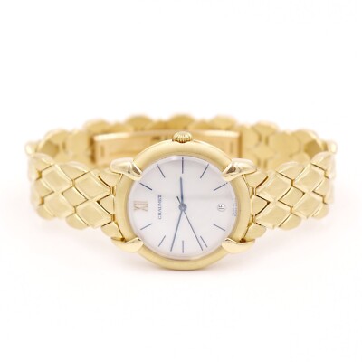 Chaumet Paris Elysees White Dial Solid 18k Gold Swiss Made 32mm