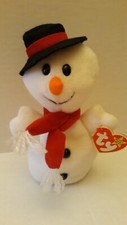 Ty Beanie Baby Retired 1996 "Snowball" The Snowman With Style 4201