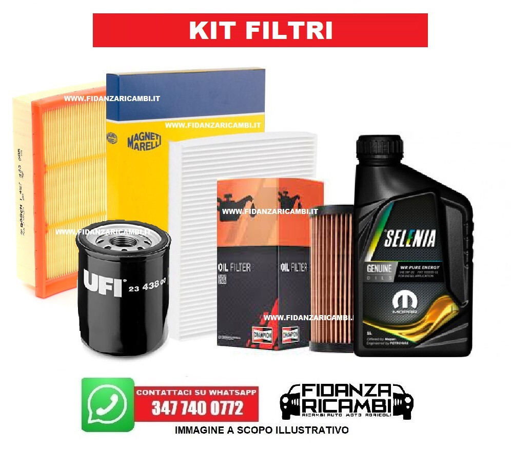 Ricambio Fiat 500L 1.3 Multijet Kit Tagliando Completo Per Fiat 500L 1.3 Multijet Diesel Euro 5, Include Olio Selenia 5W30 E Filtri Kit Olio E Filtri Selenia - Foto 7