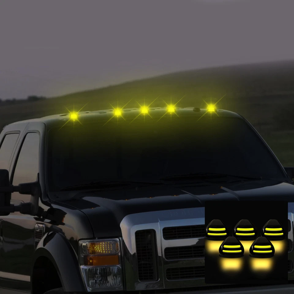 Luces LED ámbar de techo de cabina para Ford F250 F350 Super Duty 1999-2016 Foto 2 de 4