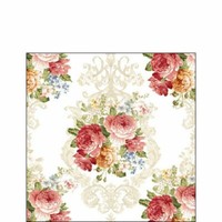 20 Papierservietten, Cocktail - Servietten Sara / Rosen Ambiente 25X25Cm | Rose