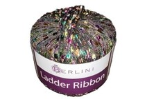 New Yarn Ribbon Berlin Ladder Blue Purple Green Yellow Orange 50gr 142y