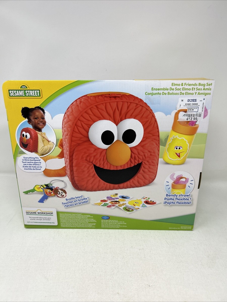 Just Play 2024 Sesame Street Elmo & Friends 7 Piece Bag Set