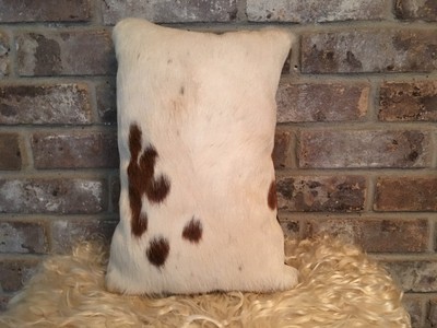 Pillow 16 X 11 Genuine Spanish Goat Hair On Hide Resembles