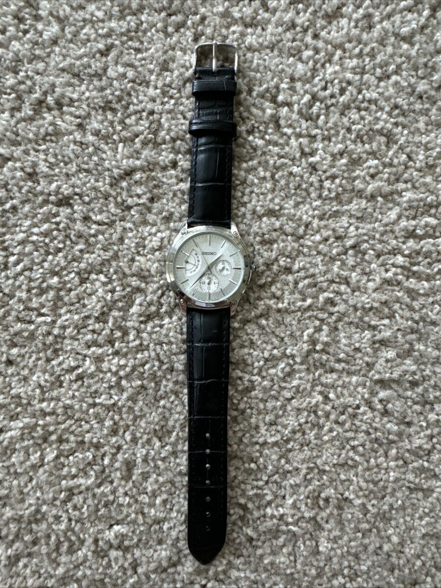 SEIKO 5Y66-0AB0 Silver Day Date Men's Quartz Watch JAPAN SEIKO 5Y66-0AB0 Silver Day Date Men's Quartz Watch JAPAN