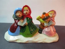 Vtg Byron Molds 1979 winter 4 children carolers hand painted signed 4