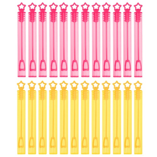 24pcs Empty Wand Tube DIY Bubble Soap Bottles Kid Toy for Wedding Decor (B)