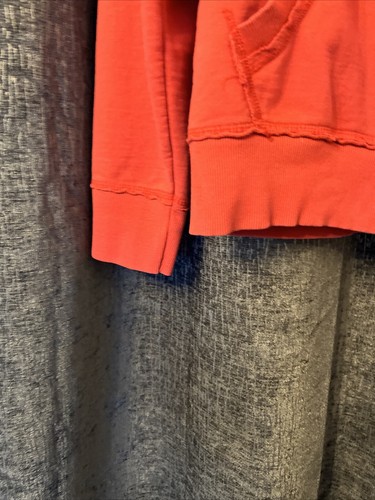 Joe Browns Coral Red Orange Hooded Sweatshirt Pocket Small Vintage - Picture 3 of 10