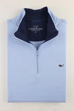 Vineyard Vines Men's Jersey 1/4 Zip Sweater Embroidered Whale Logo MSRP $98.50