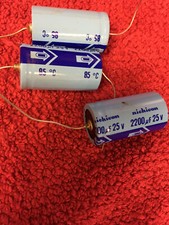 NICHICON 2200 UF 25 V CAPACITORS 3 PCS