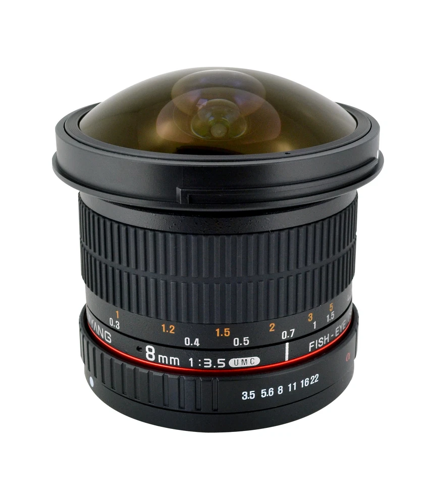 Original Samyang HD 8mm F3.5 Fisheye Lens for Canon T5i T4i T3i T3 60D 50D - Image 2 of 4