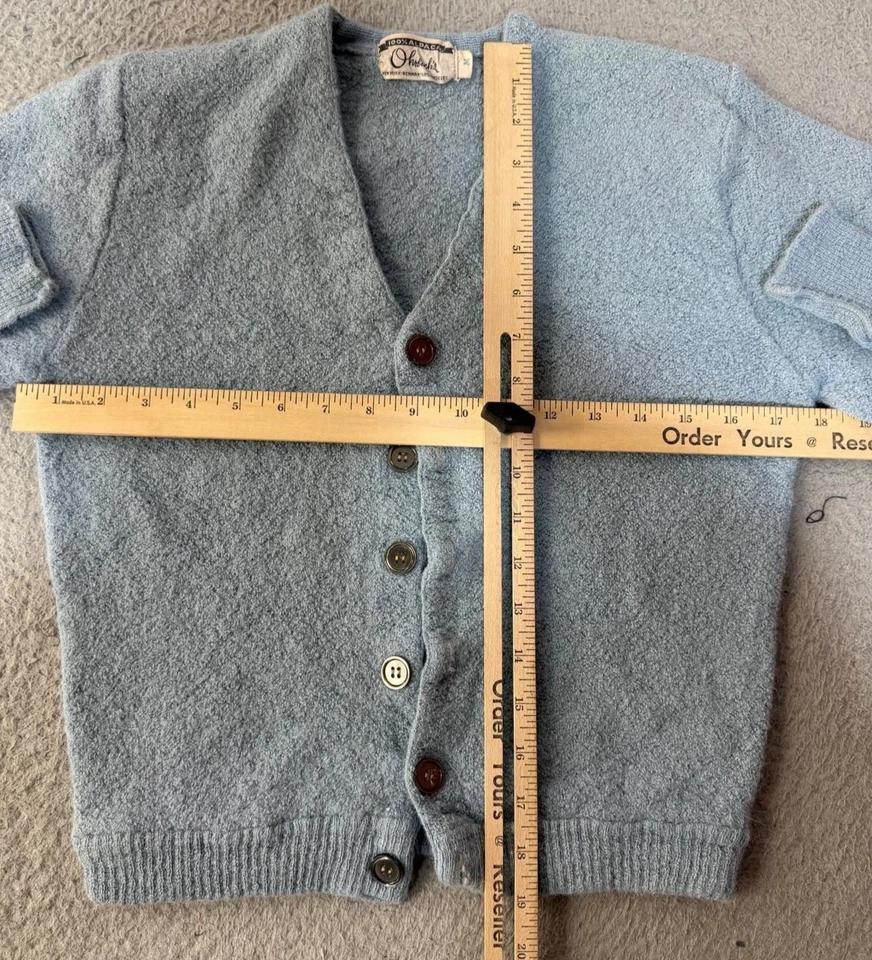 Cárdigan suéter vintage 100 % alpaca tejido Orkidea gris botón delantero para mujer M Foto 3 de 4