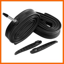 2 Pack 700 x 28-32c Road Bike Inner Tubes, 60mm Presta Valve Quality Butyl I...