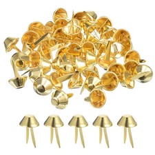 50Pcs Bag Feet Stud Spike 12mm Purse Cone Studs Metal Spikes Gold
