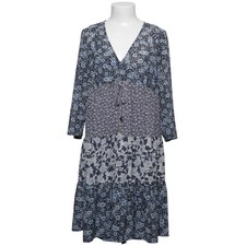 Hallhuber, Kleid, Größe: 36, Blau/Weiß/Schwarz/Mehrfarbig, Polyester #aPd