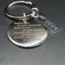 2024 Graduation Inspirational Quote Keychain Gift