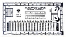 Stamps Clearvue Perforation Gauge w/ MM & Inch Scale Clear Plastic By Uni-Safe