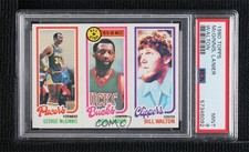 1980-81 Topps Bill Walton George McGinnis Bob Lanier PSA 9 MINT HOF 0e1c