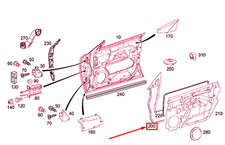 MERCEDES-BENZ CLS C219 Vordere linke T&uuml;rdichtungsrahmen A2197200578 NEUES ECHTES