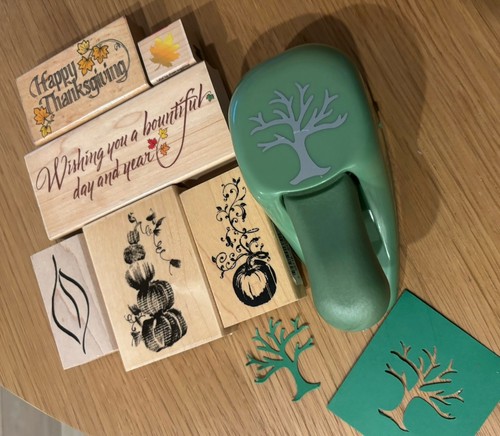 Penny Black Fall Pumpkin Stack Inkadinkado Pumpkin Rubber Stamp Punch & More