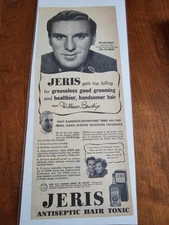 JERIS Magazine Ad Antiseptic Hair Tonic 1950s Grooming Health