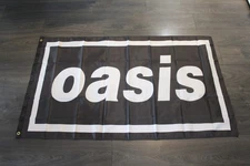Oasis Banner Flag 3x5 Brit Pop Rock Band Fan Decor Man Cave CD  Tour