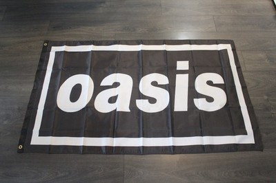 Oasis Banner Flag 3x5 Brit Pop Rock Band Fan Decor Man Cave CD  Tour