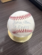 Felipe Alou Signed Ball With Go Expos Expos Fest Sticker Via