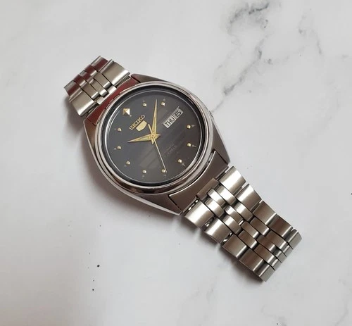 Seiko SKXY17 1996 Black Textured Sunburst Dial Retro Ultra Rare Vintage Auto JDM