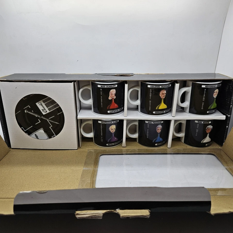 Cluedo Espresso Cups And Saucers Set Cluedo  The Great Detective Game Boxed New - Image 4 of 4
