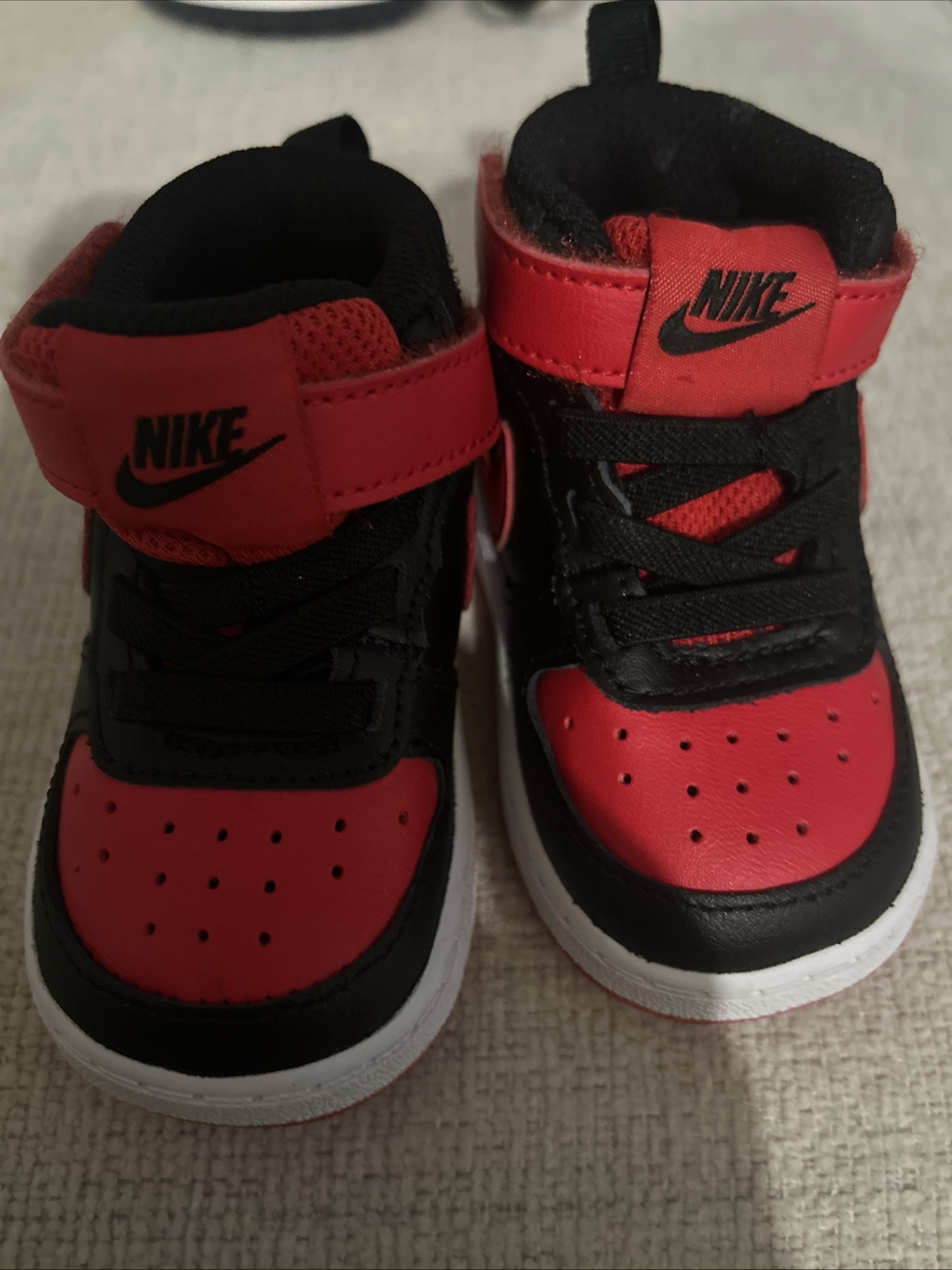 SAOLA Scarpe alte Nike Court Borough Bred CD7784 003 rosso nero bambino 4C