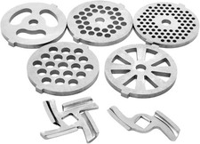 Durable Stainless Steel Meat Grinder Plates with 5 Grinding Discs  Blades