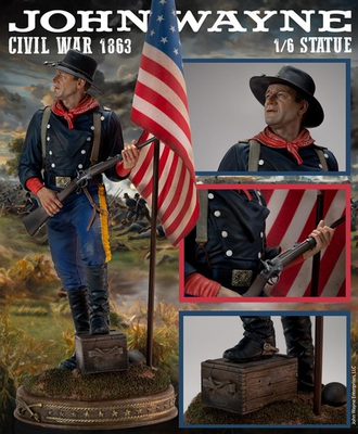 #ad M.R. Morrison THE DUKE John Wayne Civil War 1863 1 6 Infinite Statue Sideshow $380.00