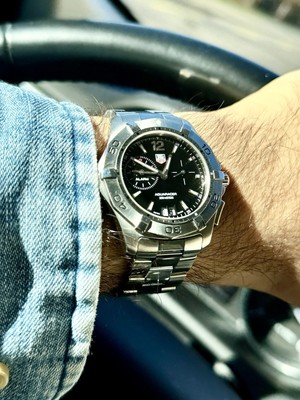 TAG Heuer Aquaracer schwarzes Zifferblatt Herrenuhr - WAF111Z