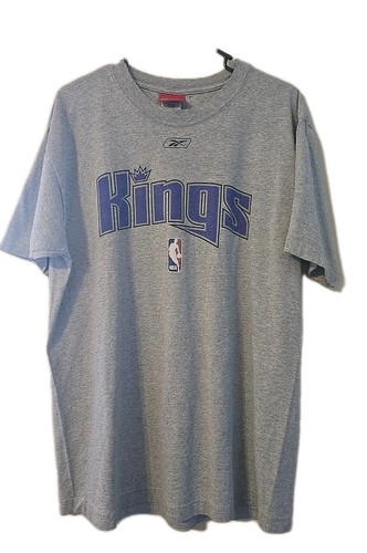 Reebok Sacramento Kings Fan Short Sleeve Shirt Light Gray Men's/ Unisex Medium
