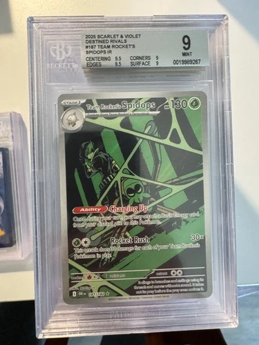 Team Rocket’s Spidops 187/182 IR 2025 Pokemon Destined Rivals PSA 9 Mint BGS 9