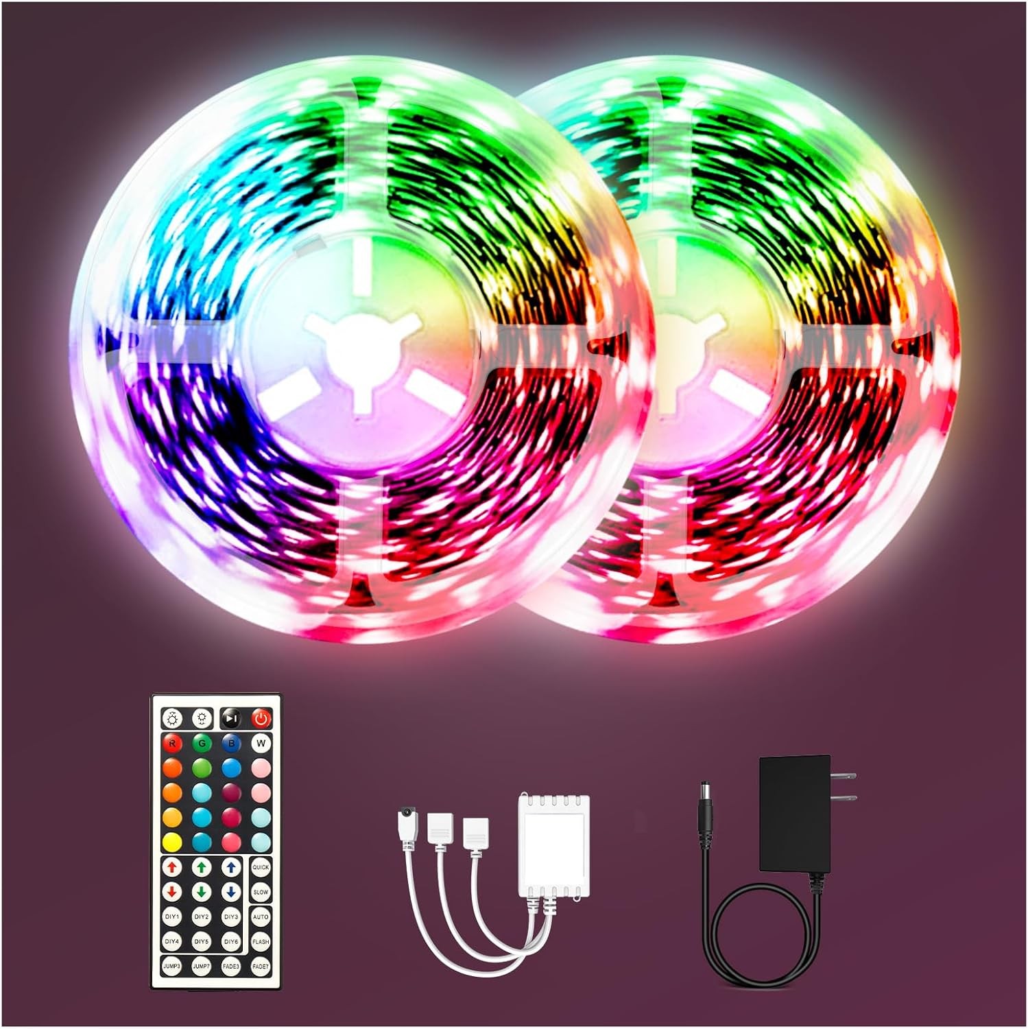phopollo 65.6FT Led Lights for Bedroom, 5050 Color 65.6FT, Multicolor