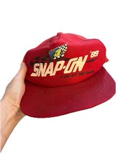 Vintage New Era Snap-On Tools Racing Snapback USA Trucker Hat Made In USA!