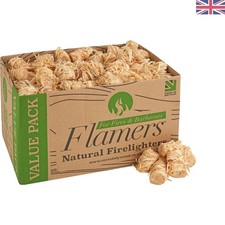200 Odourless Natural Firelighters – Perfect for BBQs, Fireplaces & Campfires 0.14 per lighter