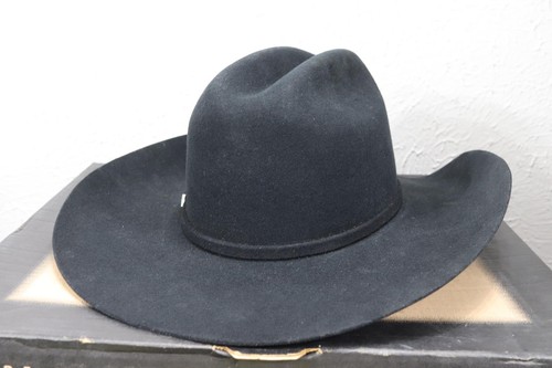 MHT Mster Hatters Texas 3X Beaver Blend Black Cowboy Hat Size 7 1/4 - Picture 4 of 11