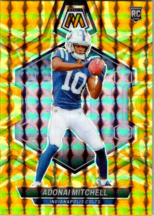 2024 Panini Mosaic #350 Adonai Mitchell Mosaic Reactive Yellow